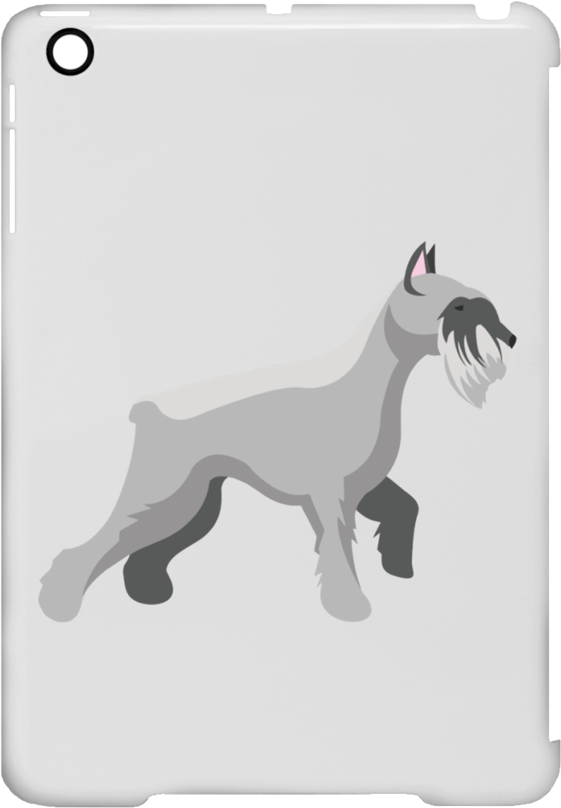 Schnauzer Illustration Ipad Mini Clip Case - Miniature Schnauzer (1155x1155), Png Download