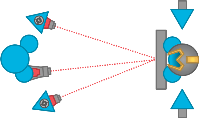 Here, A Precision Sniper Is Battling A Protector, With - Diagram (657x387), Png Download
