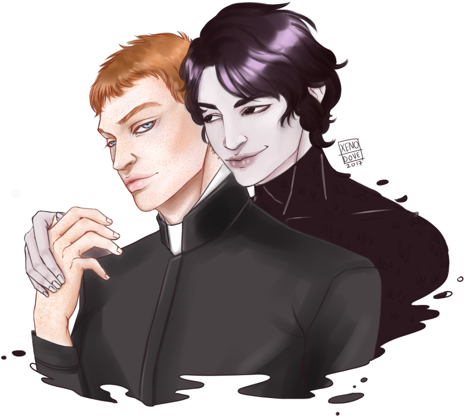 Sketch Illustration Yaoi Slash The Fog Ezra Miller - Illustration (1100x1032), Png Download