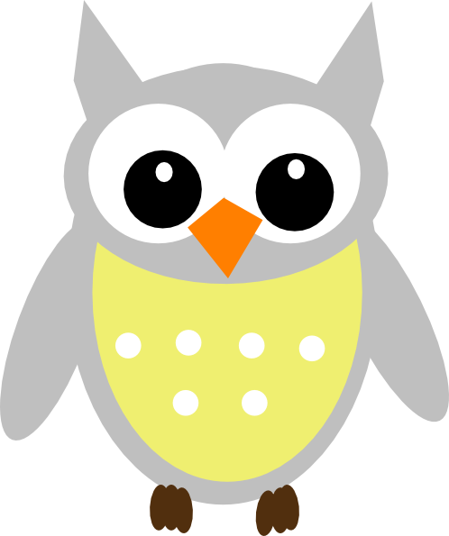 How To Set Use Yellow Gray Owl Clipart - Wise Owl Clip Art (498x595), Png Download