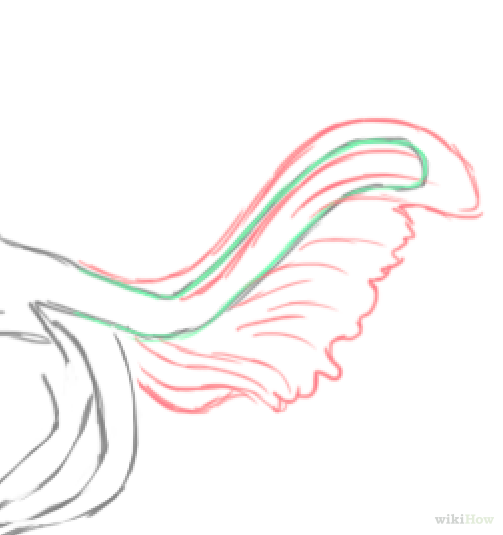 Image Titled Draw Running Wolf Tail Step 2 - Yellow Eyes (503x535), Png Download