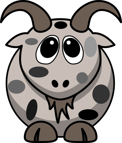 How To Set Use Mottled Goat Clipart - Cartoon Farm Animal Clipart Free (510x599), Png Download
