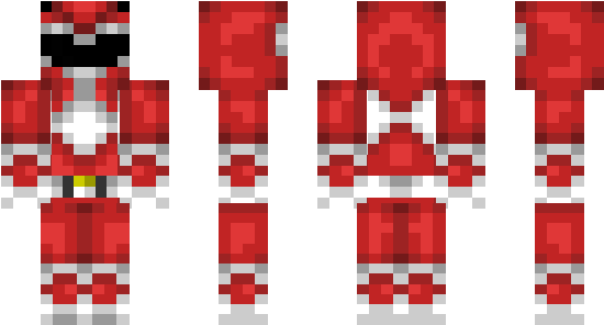 Minecraft Skin Redranger - Minecraft (600x348), Png Download