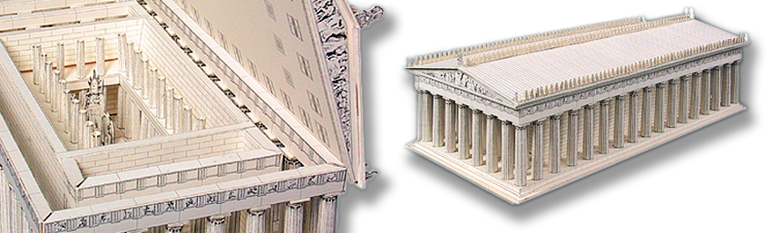 Can't Make It To Nashville Or Greece Anytime Soon This - 3d Model Of The Parthenon (850x257), Png Download