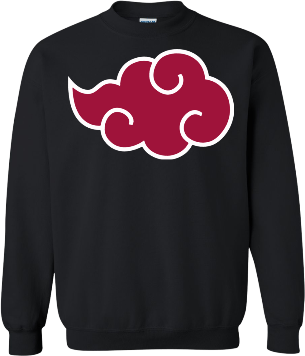 Naruto Ship Akatsuki Cloud Anti Leaf Black Pullover - Shirt (1155x1155), Png Download