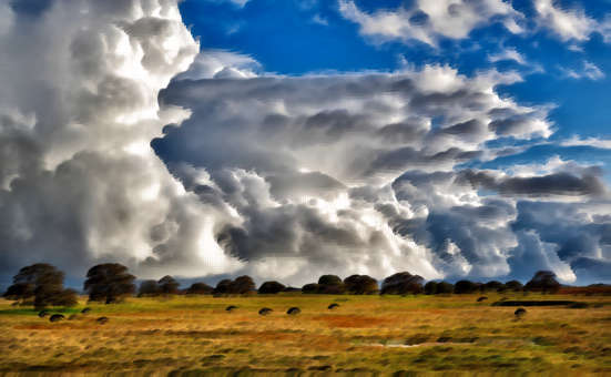 Sky Cumulus Cloud Rural Area - Cloud (551x340), Png Download
