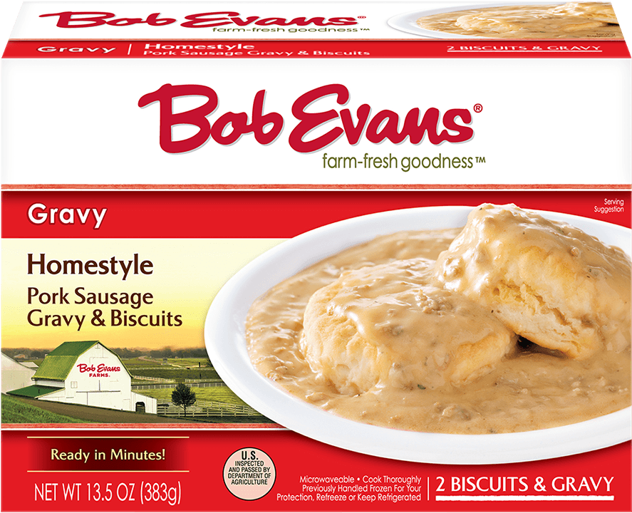 Bob Evans Refrigerated Tan Sausage Gravy & Biscuits - Bob Evans Gravy (1000x1000), Png Download