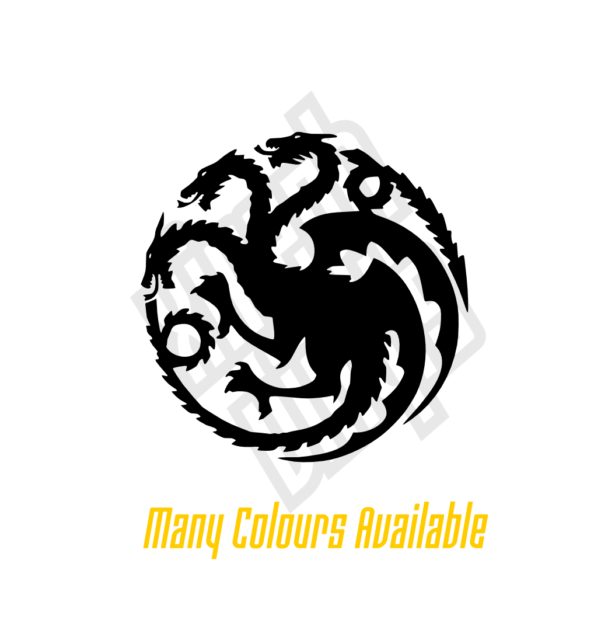 Game Of Thrones Targaryen Sigil Vinyl Sticker Decal - Game Of Thrones Casa Targaryen (615x640), Png Download