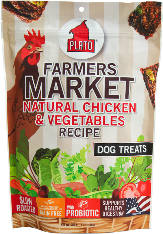 Starmark Treat Dispensing Bob A Lot Dog Toy - Plato Farmer's Market Real Strips Dog Treats 2 Flavor (649x831), Png Download