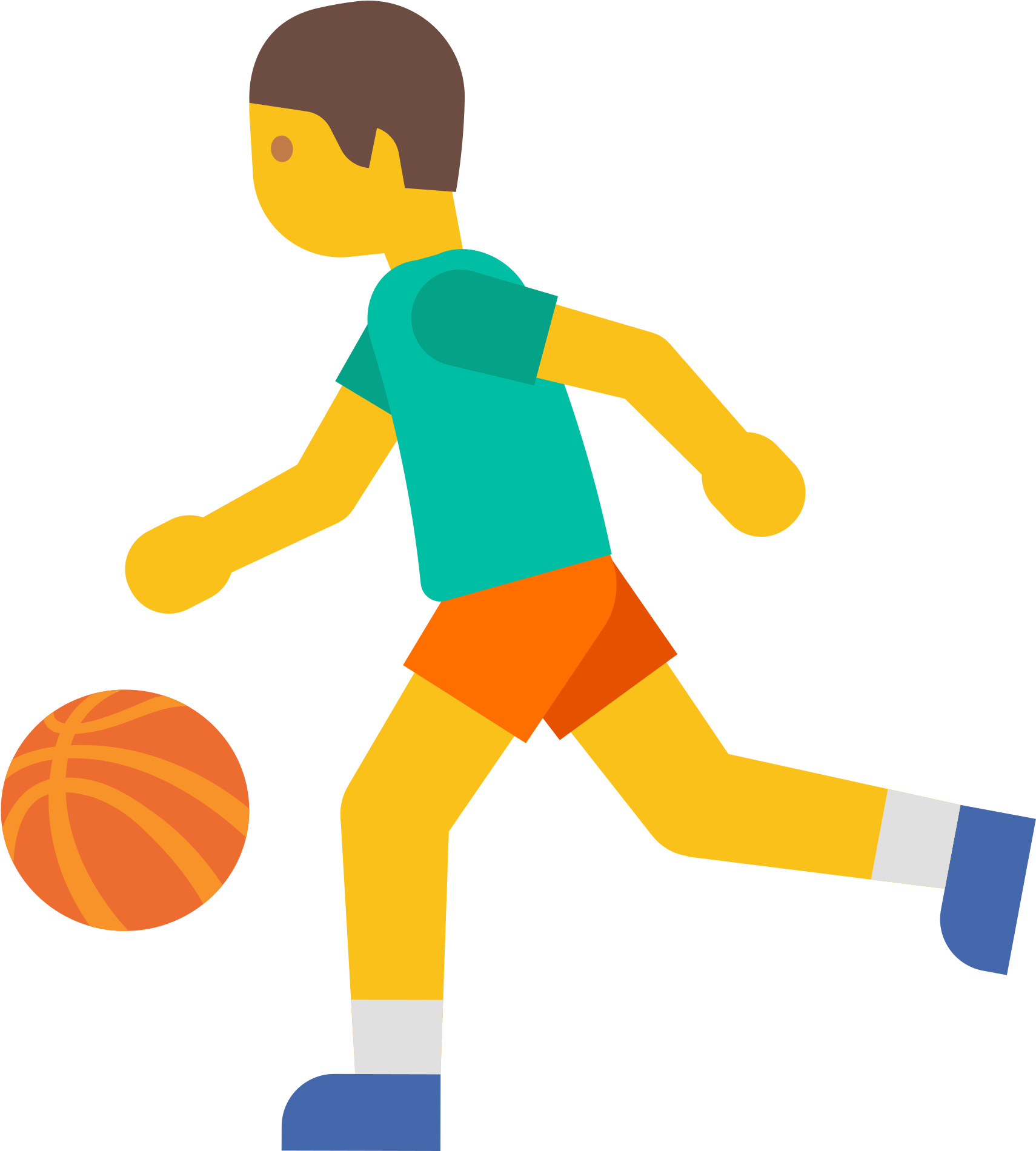 Open - People Playing Basketball Emoji Jumping Png (2000x2000), Png Download