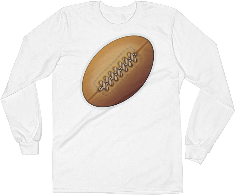Men's Emoji Long Sleeve T-shirt - Touch Football (american) (1000x1000), Png Download