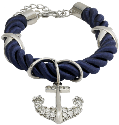 Blue Navy Anchor Rope Bracelet - Bracelet (500x500), Png Download