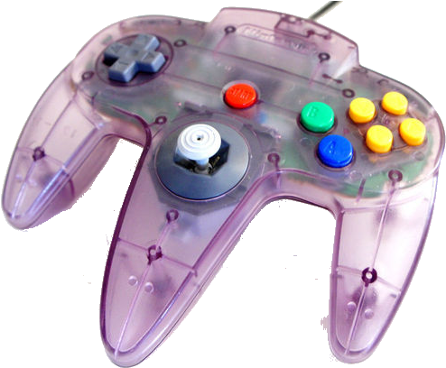 Nintendo 64 Atomic Purple Controller (500x417), Png Download