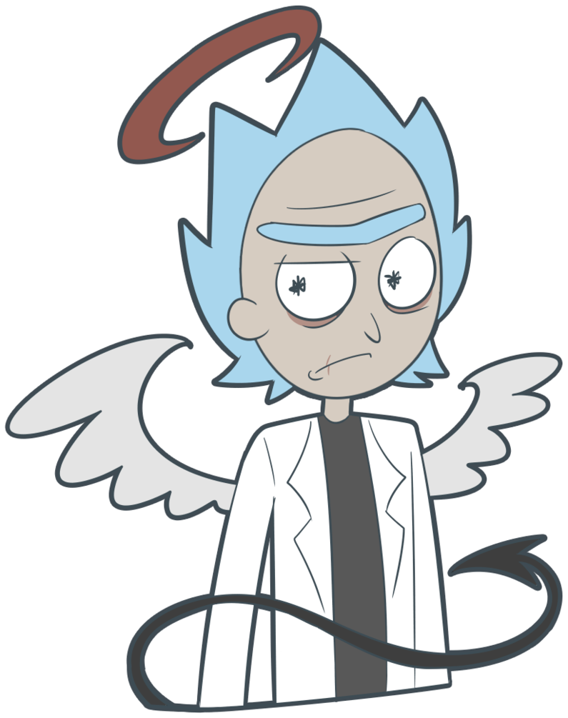 Rick And Morty - Chibi Rick And Morty (795x1005), Png Download