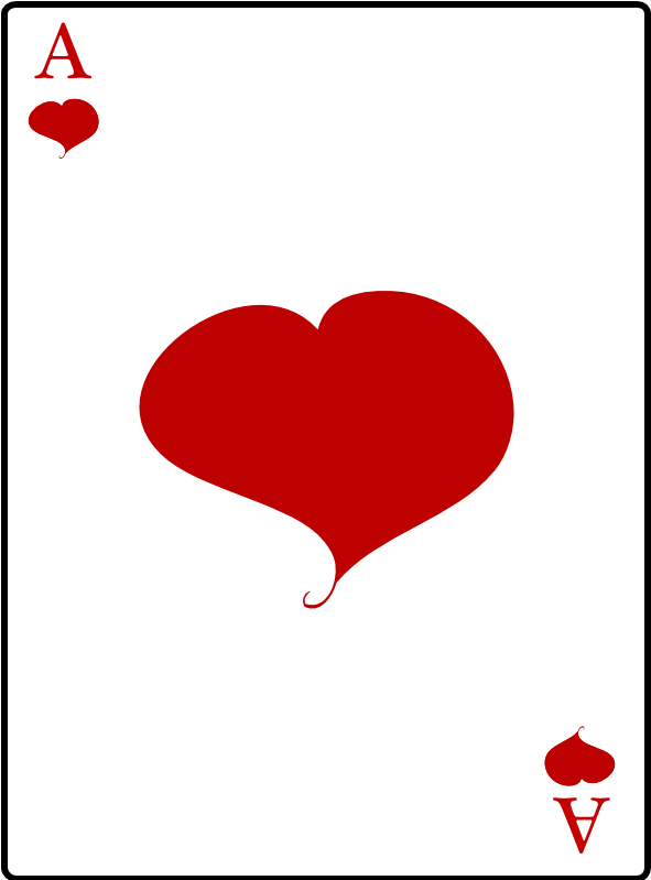 Ace Of Hearts Playing Card - Heart Card Png (800x800), Png Download