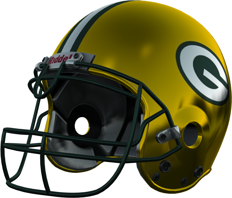 Green Bay Packers - Football Helmet Falcons Png (1280x720), Png Download