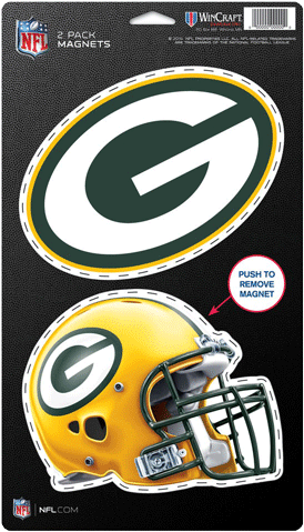 Green Bay Packers 2-pack Magnets 5" X 9" 6 Pc Min - Green Bay Packers Wincraft 5" X 9" 2-pack Magnet Set (500x500), Png Download