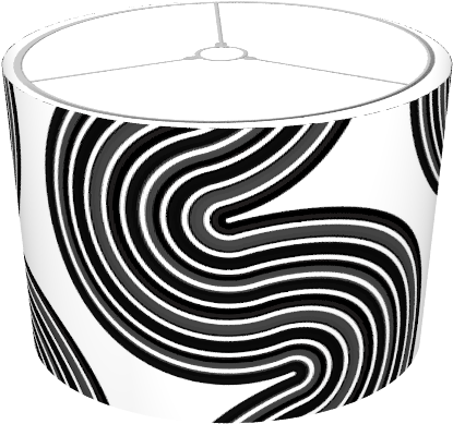 Black And Gray Curvy Lines - Lampshade (674x516), Png Download