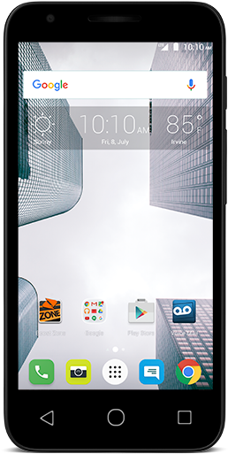 Alcatel 5027b Dawn Smartphone Boost Mobile Black - Alcatel Dawn Boost Mobile (386x400), Png Download