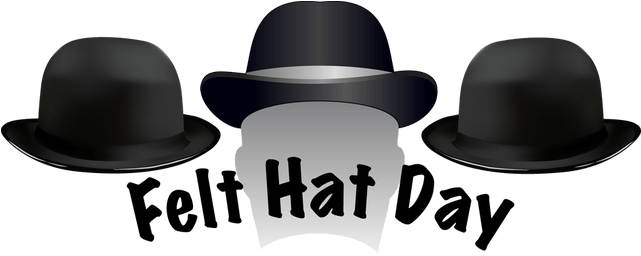 Information And Clip Art For Felt Hat Day - Felt Hat Clipart (640x268), Png Download