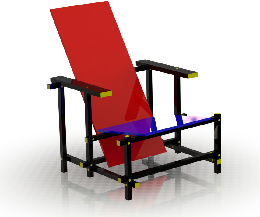 Red And Blue Chair On Behance Blue Chairs, Red And - Silla Roja Y Azul (853x800), Png Download