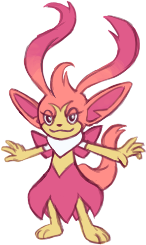 Heloise Elfen Lied Lilium By Goingunder9 - Fairy Type Monkey Pokemon (500x500), Png Download
