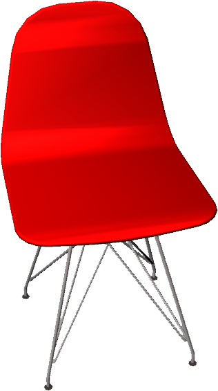 Red Chair 3d View - Red Chair Café & Bar (396x586), Png Download