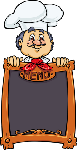 Clothing Clipart Buffet Chef Menu Chef Vector Png - Chef Vector (260x509), Png Download