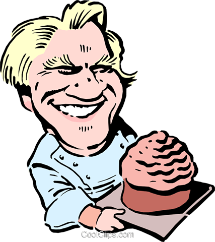 Cartoon Pastry Chef - Pastry Chef Art Transparent (427x480), Png Download