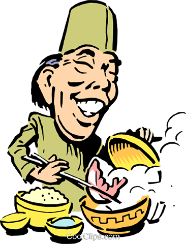Cartoon Japanese Chef Royalty Free Vector Clip Art - Illustration (366x480), Png Download