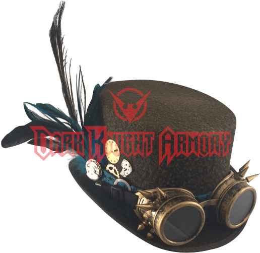 Ladys Brown Steampunk Hat With Spiked Goggles - Steampunk Hat Transparent Png (515x515), Png Download