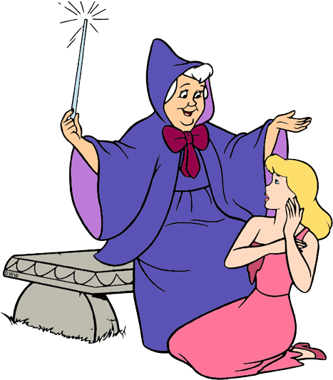 Fairy Godmother In The Garden - Cinderella's Garden Clipart (480x542), Png Download