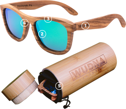 Handmade Walnut Cat-eye Sunglasses - Sunglasses (480x417), Png Download