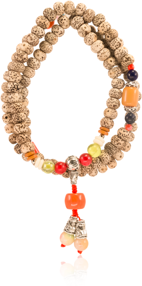 I's White Lotus Buddha Seed Long Bracelets With Rose - Bracelet (1024x1024), Png Download