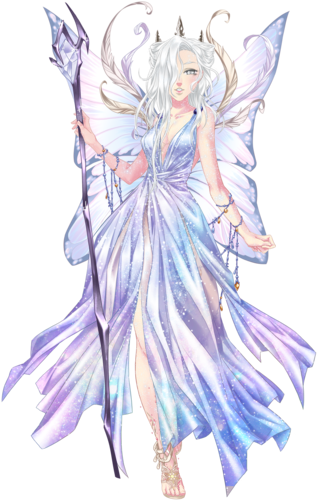 She Looks Like A Fairy Godmother - Eldarya Astral Prophet (420x600), Png Download