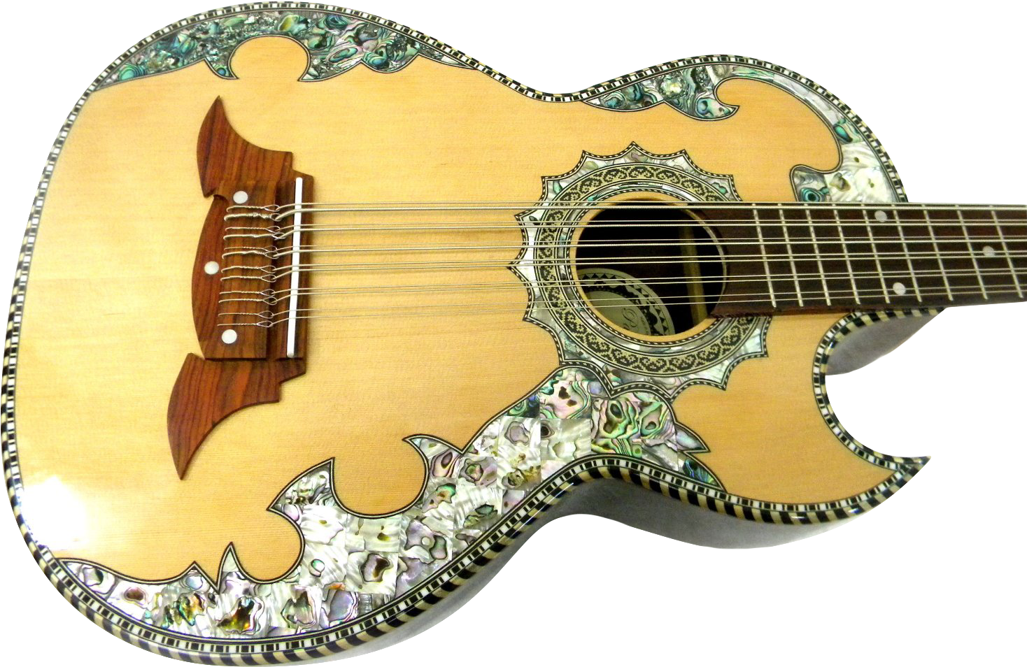 Paracho Elite Alvarado Bajo Sexto Mountain Village, - Guitar (1500x1125), Png Download