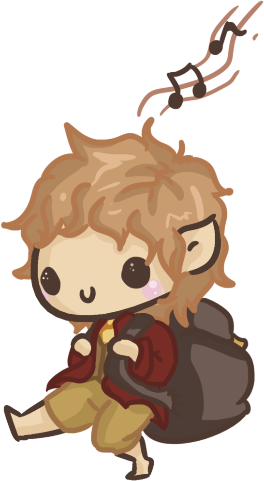 Bilbo Baggins Cartoon Drawing (730x1095), Png Download