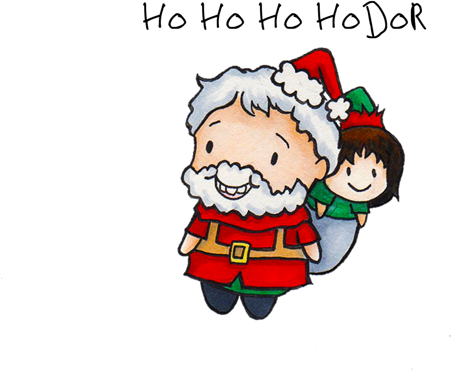 Adorable Arya And Hodor Greeting Card Designs By Charsheeeshop - Cartoon (1280x1528), Png Download