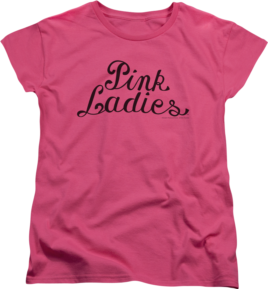 Womens Pink Ladies Logo Grease Shirt (1000x1000), Png Download