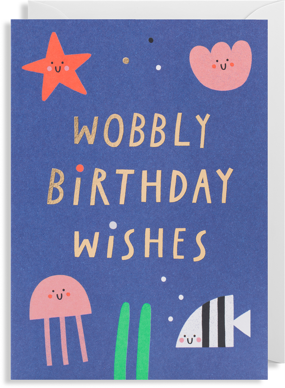 Wobbly Birthday Wishes Greeting Card - Greeting Card (1400x1499), Png Download