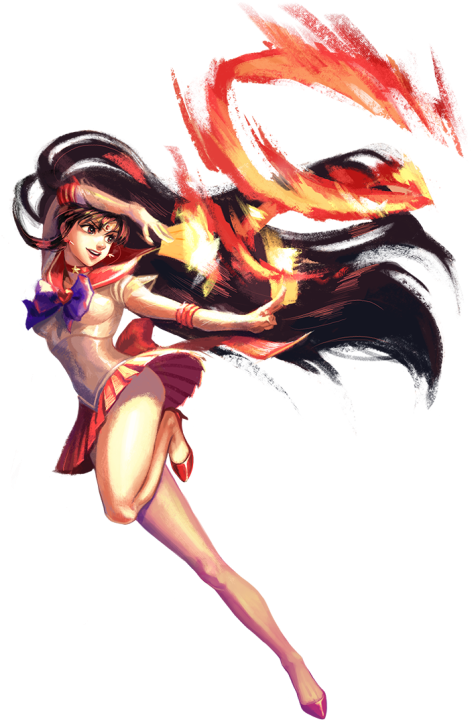 Here Are Two Of My Favorite Sailor Mars Pics, I Know - Sailor Mars (496x750), Png Download