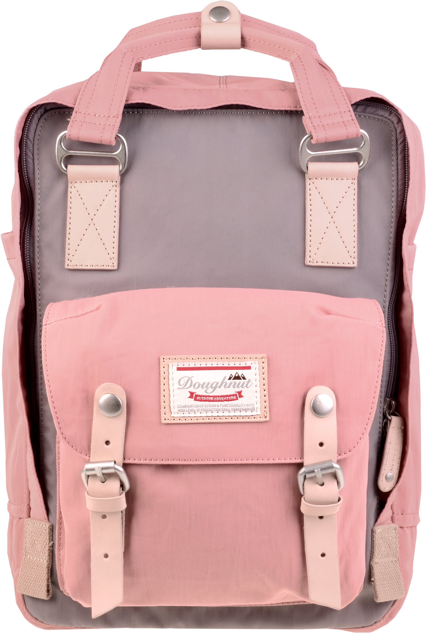 Pink Donut Backpack - Macaroon Lavender X Rose Backpack (2374x3264), Png Download