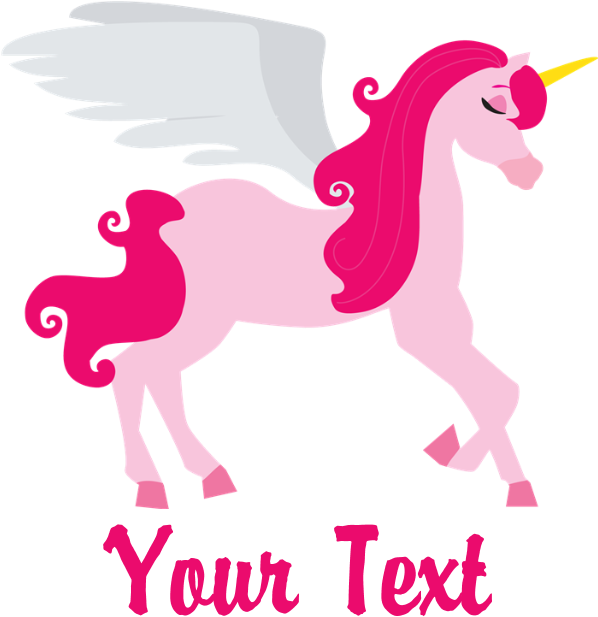 Cute Pink Flying Unicorn Journal - Cute Pink Flying Unicorn Mousepad (700x700), Png Download