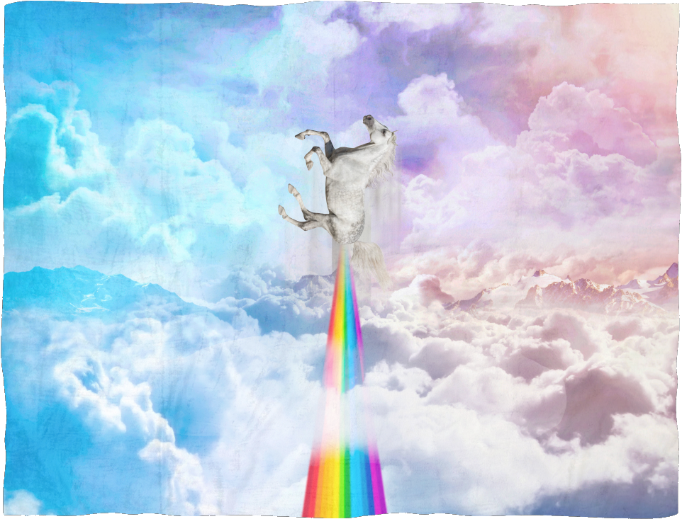 Flying Unicorn Fleece Blanket - Allenjoy 7x5ft Photography Backdrops White Clouds Sky (1024x1024), Png Download