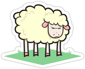 Angry Lamb Stickers By Aazealand - Sheep (375x360), Png Download