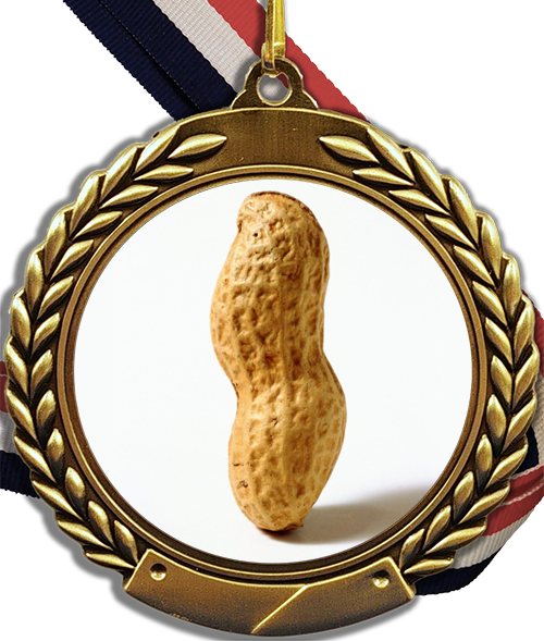 Peanut Logo Medal - Medal (500x589), Png Download