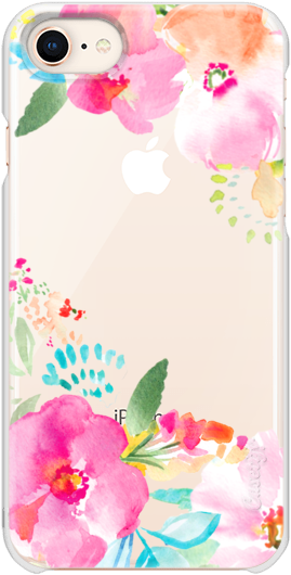 Pink Sea Tropical Watercolor Flowers Casetify - Impatiens (282x560), Png Download