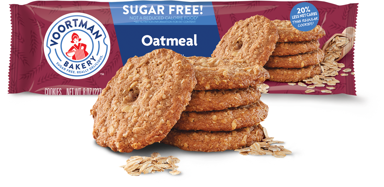 thumbnail image 2 of Voortman Bakery Sugar Free Oatmeal Cookies, Pack Of 12 2 of 10