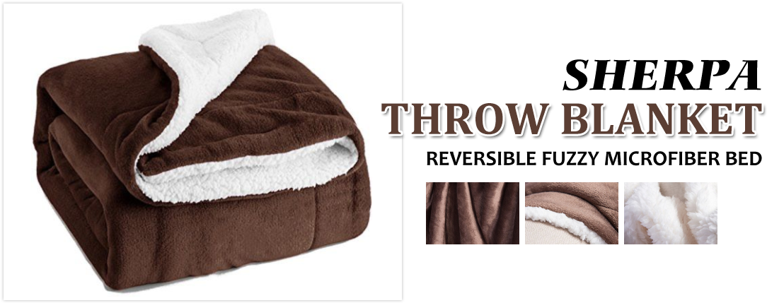 Store Category - Sherpa Throw Luxury Blanket Red 50x60 Reversible Fuzzy (1200x460), Png Download