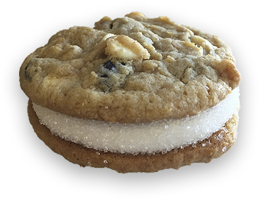 Two White Chocolate Chip And Cranberry Cookies With - Cranberry (400x400), Png Download